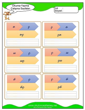 ç sesi Çalışma Sayfaları